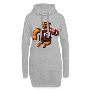 Bears Rugby - Sweat-shirt à capuche long Femme - gris chiné - Devant