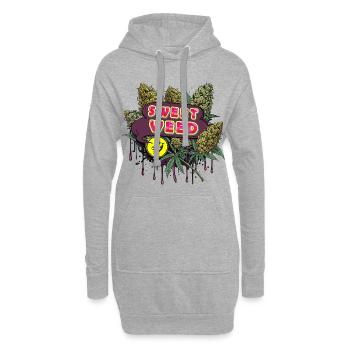 Sweet Weed - Hoodie-Kleid - Grau meliert - Vorne