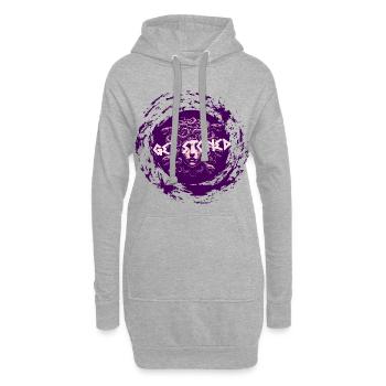 Medusa get stoned - Hoodie-Kleid - Grau meliert - Vorne