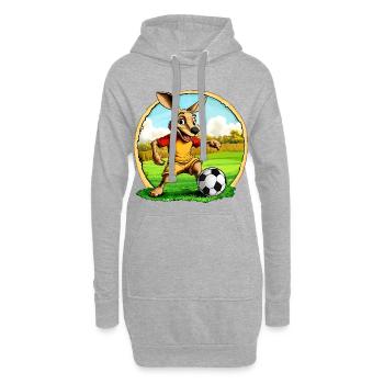 Footballeur Kangaroo - Sweat-shirt à capuche long Femme - gris chiné - Devant