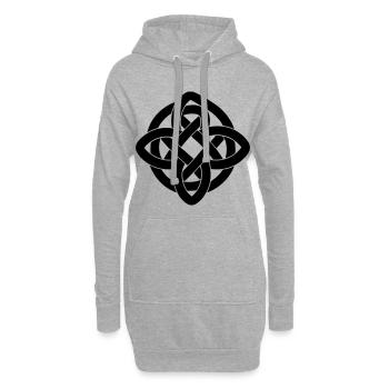 Celtic Symbol T-Shirt – Celtic Knot Infinity - Hoodie-Kleid - Grau meliert - Vorne