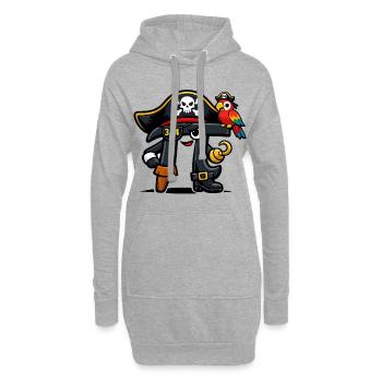 Pi devine les maths Jour Pi Pirate Design - Sweat-shirt à capuche long Femme - gris chiné - Devant