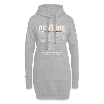 Pentode - Eine Legende der Röhrenelektronik - Hoodie-Kleid - Grau meliert - Vorne