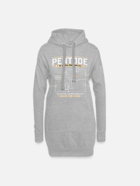 Pentode - Eine Legende der Röhrenelektronik - Hoodie-Kleid - Grau meliert
