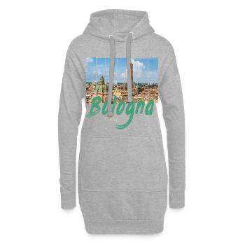 Bologna Emilia-Romagna in Italien Vintage Souvenir - Hoodie-Kleid - Grau meliert - Vorne