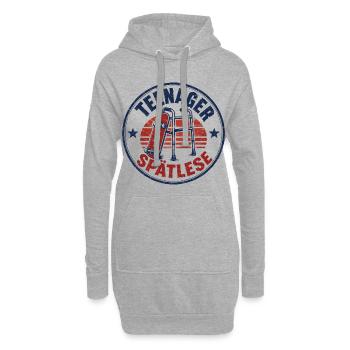 Badge de patinage de la récolte tardive pour adolescents - Sweat-shirt à capuche long Femme - gris chiné - Devant