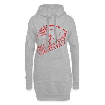 Helm - Hoodie-Kleid - Grau meliert - Vorne