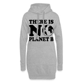 There is no planet b - Sweat-shirt à capuche long Femme - gris chiné - Devant