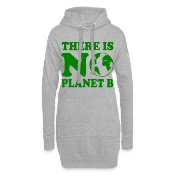 There is no planet b - Sweat-shirt à capuche long Femme - gris chiné - Devant