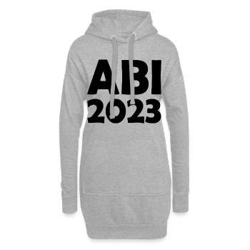 Abi 2023 - Hoodie-Kleid - Grau meliert - Vorne