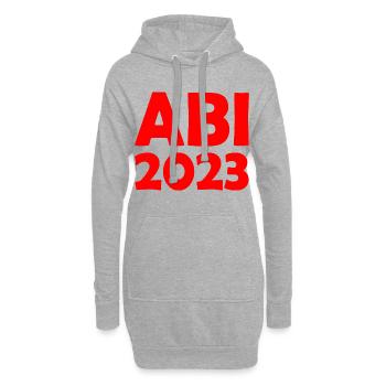 Abi 2023 - Hoodie-Kleid - Grau meliert - Vorne