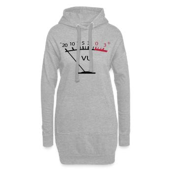 VU Meter Tontechnik Sound Produzent Lautstärke - Hoodie Dress - heather grey - Front