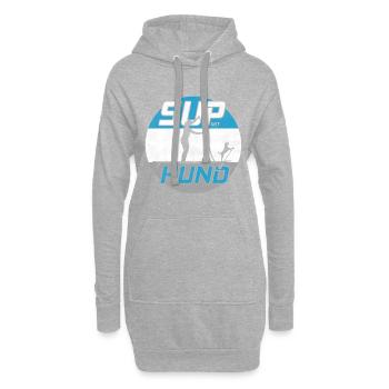 SUP avec chien - Stand Up Paddle Paddling iSUP - Sweat-shirt à capuche long Femme - gris chiné - Devant