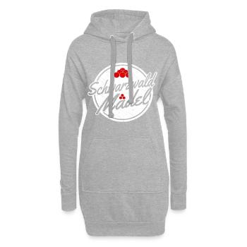 Schwarzwald Mädchen Mädel Frau Geschenkidee - Hoodie-Kleid - Grau meliert - Vorne