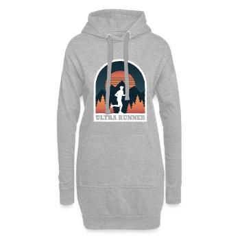 Ultralauf "Ultra Runner" Geschenk für Ultraläufer - Hoodie-Kleid - Grau meliert - Vorne