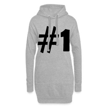 #1 - Hoodie-Kleid - Grau meliert - Vorne
