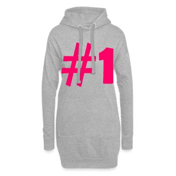 #1 - Hoodie-Kleid - Grau meliert - Vorne