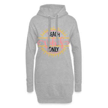 ambiance de plage seulement - Sweat-shirt à capuche long Femme - gris chiné - Devant