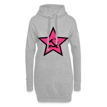 92 Hammer Sichel im Stern Russland Russia - Hoodie-Kleid - Grau meliert - Vorne