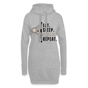 Eat Sleep Koala Repeat - Hoodie-Kleid - Grau meliert - Vorne