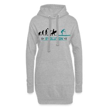 SUP Evolution - Stand Up Paddling Paddle Board - Hoodie-Kleid - Grau meliert - Vorne