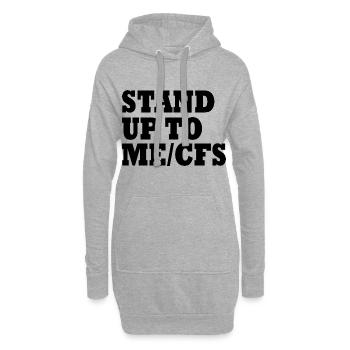 Mecfs - Stand up to me/cfs - Hoodie-Kleid - Grau meliert - Vorne