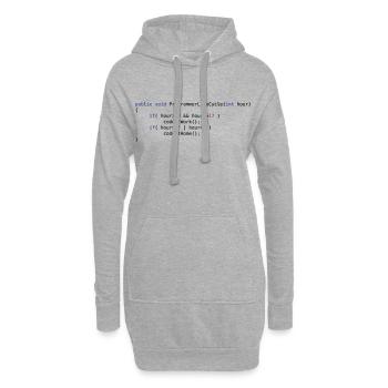CODE AT WORK OR CODE AT HOME - JAVA PSEUDO - Sweat-shirt à capuche long Femme - gris chiné - Devant