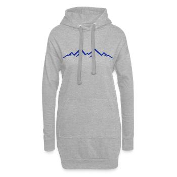 montagnes, les Alpes - Sweat-shirt à capuche long Femme - gris chiné - Devant