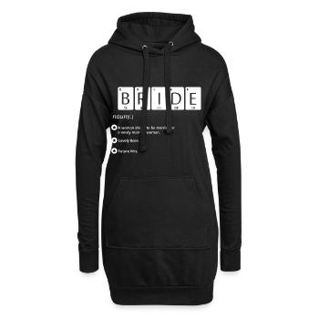 JGA Junggesellinenabschied Braut Brautjungfer - Hoodie-Kleid - Schwarz - Vorne