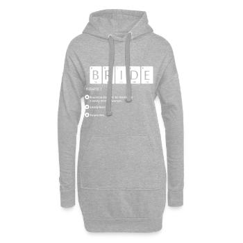 JGA Junggesellinenabschied Braut Brautjungfer - Hoodie-Kleid - Grau meliert - Vorne