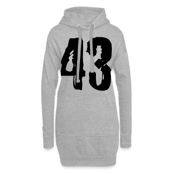 Maillot numéro 43 - Sweat-shirt à capuche long Femme - gris chiné - Devant