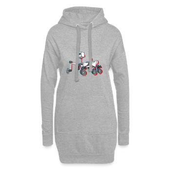 Mars-Rover - Hoodie-Kleid - Grau meliert - Vorne
