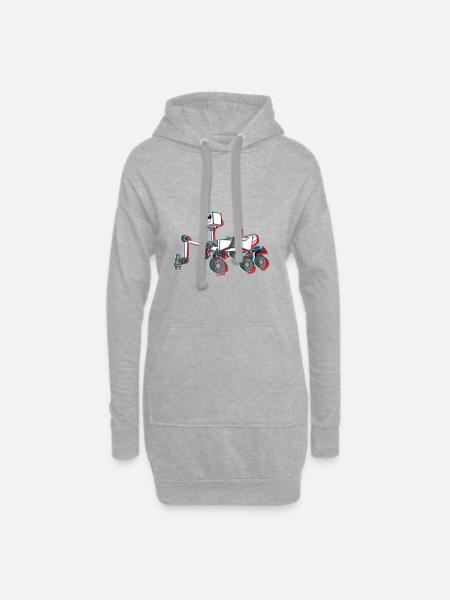 mars rover - Hoodie Dress - heather grey