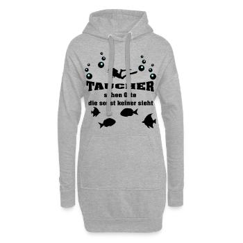 Taucher - Hoodie-Kleid - Grau meliert - Vorne