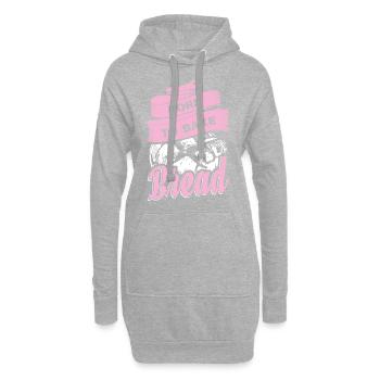 Boulangerie boulanger - Sweat-shirt à capuche long Femme - gris chiné - Devant