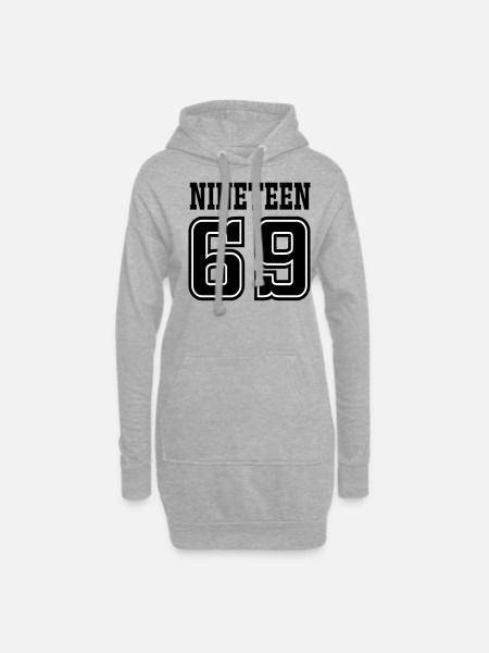 1969 - Hoodie-Kleid - Grau meliert