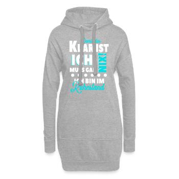 Ruhestand Spruch Rente - Hoodie-Kleid - Grau meliert - Vorne