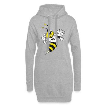 TeeBeeNo.1 - Logoshirt - Hoodie-Kleid - Grau meliert - Vorne
