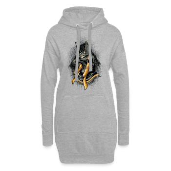 ANUBIS Design - Hoodie-Kleid - Grau meliert - Vorne