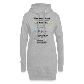 Wetter Guru Preisliste Schoenes wetter bestellen - Hoodie-Kleid - Grau meliert - Vorne