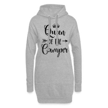 Camping camping reine caravane camping-car femmes - Sweat-shirt à capuche long Femme - gris chiné - Devant