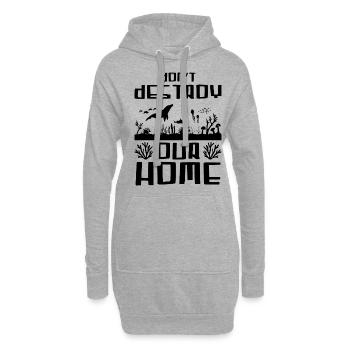 Protection des animaux Océan - Sweat-shirt à capuche long Femme - gris chiné - Devant