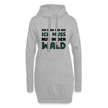Je dois juste aller dans la forêt amoureux de la nature - Sweat-shirt à capuche long Femme - gris chiné - Devant