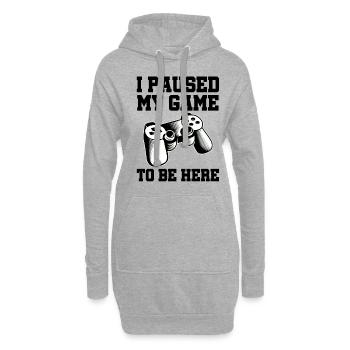 I Paused My Game Video Game Player Gaming Gamer Ne - Hoodie-Kleid - Grau meliert - Vorne
