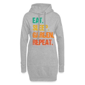 Eat Sleep Garden Repeat Gardening Gardener Horticu - Hoodie-Kleid - Grau meliert - Vorne