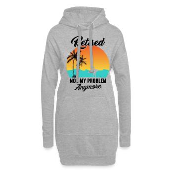 Pensioner now goes surfing, no longer my problem - Hoodie Dress - heather grey - Front