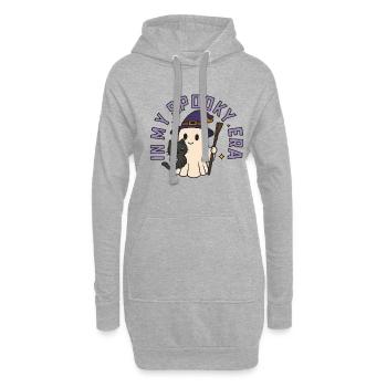 Cadeau de costume de fantôme d’Halloween - Sweat-shirt à capuche long Femme - gris chiné - Devant