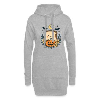 Halloween Toast Kostüm Geschenk - Hoodie-Kleid - Grau meliert - Vorne