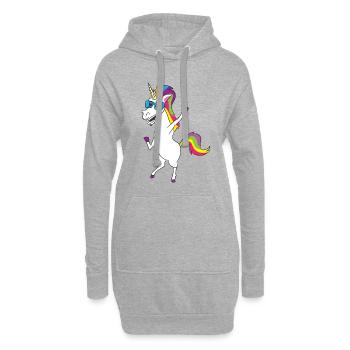 UNICORN LUNETTES DE SOLEIL - UNICORN AVEC LUNETTES DE SOLEIL - Sweat-shirt à capuche long Femme - gris chiné - Devant