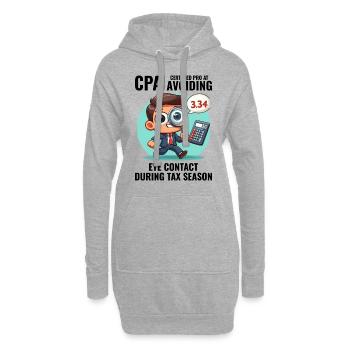 CPA : Number Ninja Esquivant le contact visuel Comptable - Sweat-shirt à capuche long Femme - gris chiné - Devant